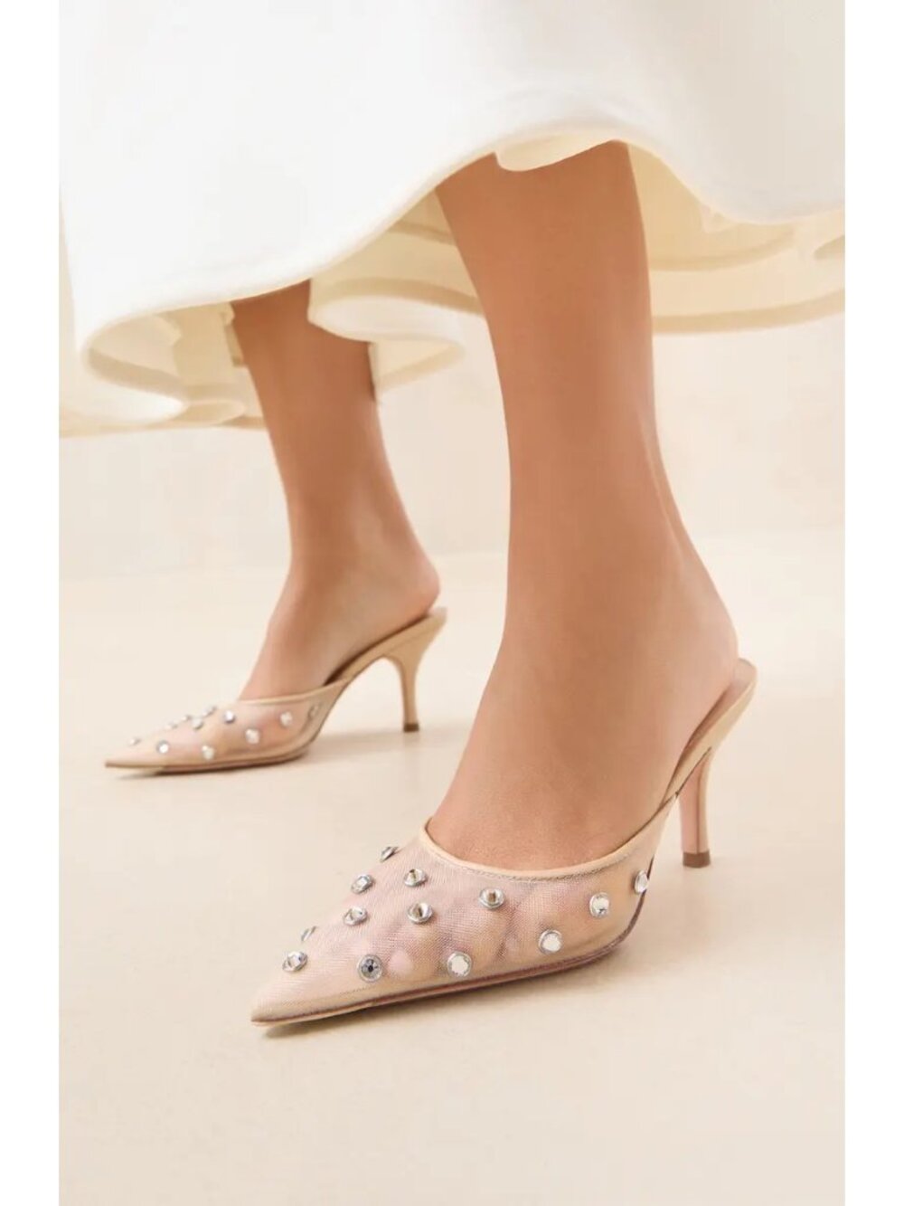 Loeffler Randall Paloma Embellished Pointed Toe Mule Sz 11.5